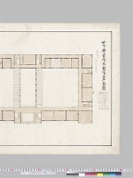 女子學習院本館階上平面圖／大正12年