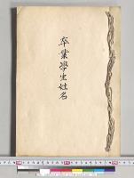卒業学生姓名　法科大学　法科学科（英吉利法兼修）／明治