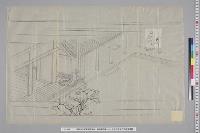 孝明天皇紀附図原稿52　絵図類原案2―5　立太子節会内侍臨東檻図