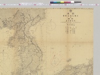 日本（本州・九州及四国）附朝鮮地図（軍艦進路記入）／明治