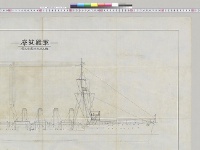 軍艦筑摩縮図　1/192／明治