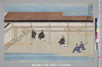 孝明天皇紀附図原稿21　絵図類原案1―1　立太子宣命清書弓場奏聞図　天保11年3月14日