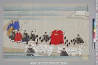 孝明天皇紀附図原稿40　絵図類原案1―18―2　内侍所仮殿渡御図　嘉永4年7月1日