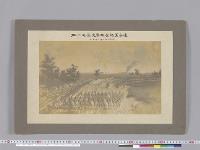 連合軍北倉攻撃光景之一斑・連合軍北京城攻撃光景之一斑・連合軍各国将官会談之図　杉原鼓沢／明治