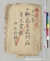 12年脚気並虎列剌病景況書類／明治