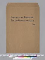 Inscription on instrument. For the Emperor of Japan