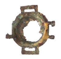 鉄地金銅張辻金具残欠