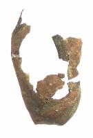 金銅装刀装具　頭椎柄頭残欠